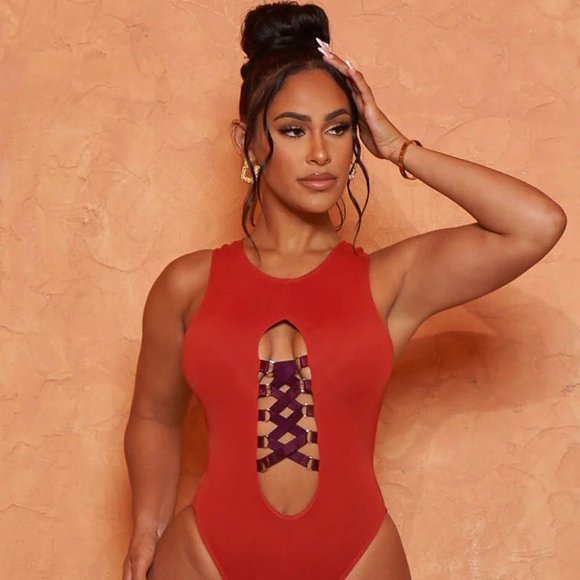 sexy one-piece swimsuit plus size swim suit - Picture 1 of 3